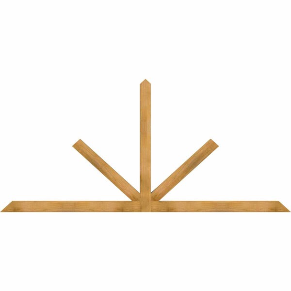Ekena Millwork Saratoga Rough Sawn Timber Gable Bracket, Western Red Cedar, 108"W x 49"H x 4"D x 4"F, 11/12 Pitch GBW108X49X0404SAR00RWR - main
